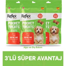 Reflex Plus Pocket Treats Dental Care - Ağız ve Diş Sağlığı İçin Köpek Ödül Maması Seti 3x70 gr