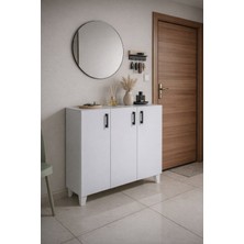 Emr Mobilya 105 cm Beyaz Renk Ayakkabılık