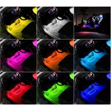 Wehhler Renault Kango Panelvan 1997-2007 Ayak Altı Ambiyans Silikon LED 12 Ledli Lamba Sese Müziğe Duyarlı Kumandalı LED Toplam 48 LED