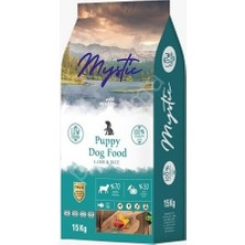 Mystic Puppy Az Tahıllı Kuzulu Yavru Köpek Maması 15 kg Lezzetli Et Tadı ile Sağlıklı Gelişim