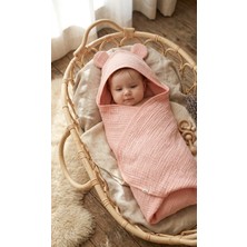 O&G Collection  Pamuklu , Organik 4 Katlı Multi Müslin Pudra Bebek / Çocuk , Bornoz / Havlu Banyo / Havuz / Deniz