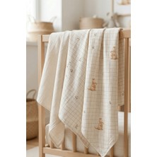 Luckka Little Organic's | 3’lü %100 Organik Pamuk Müslin Örtü - Battaniye Seti 75X80 cm | Oeko-Tex | Gots - Ztbest