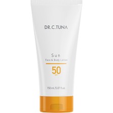 Dr.C.Tuna 150 ml Yüz ve Vücut Losyonu 50 SPF Tüm Cilt Tiplerine Uygun Suya Dayanıklı Formül