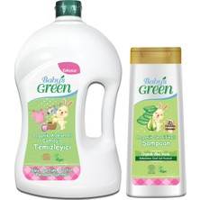 Baby's Green 2'li Set Organik Aloe Veralı Bebek Şampuanı 400 ml ve Çamaşır Temizleyici 1500 ml 0-3 Yaş