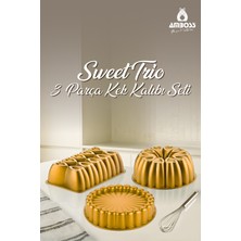 Amboss Sweet Trio 3 Parça Kek Kalıbı Seti - Sarı