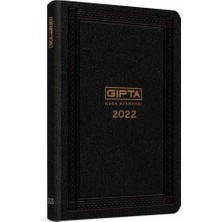Gıpta 111-TCK 17X24 cm Kasa Ajandası 216 Yapraklı Siyah Renkli Sert Kapak