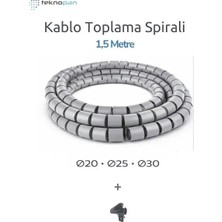 Kablo Toplama Spirali ( 1,5 Metre ) Halojensiz - Kablo Düzenleyici- Teknopan