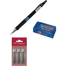 Ekm Tlg 0.7 Uçlu Kalem + Tombow 0.7 Uç + Faber Castell Silgi