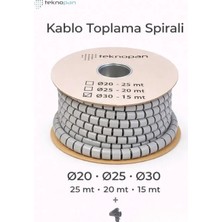 Kablo Toplama Spirali ( 1 Makara ) Halojensiz - Kablo Düzenleyici- Teknopan