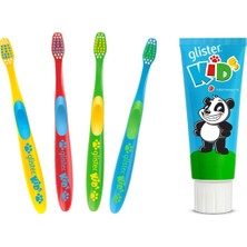 Amway Glister Çocuk Diş Macunu + 4 Diş Fırçası İki Yaş ve Üzeri Çocuklar İçin Eğlenceli Ağız Bakımı