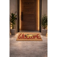 Esnature Sevimli Tembel Köpek Kahverengi Kapı Önü Paspası 45X70 cm
