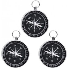 Pileli Store Pilelistore Mini Paslanmaz Alüminyum Pusula G44-2B Gümüş