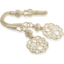 Inure Jewelry ​Gümüş Trabzon Örmesi Çift Başlı Kazaz Tesbih Püskülü