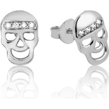 Inure Jewelry Inure Jewelry Gümüş Kuru Kafa Küpe