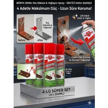 Motorx Borfh 200 ml Pas Sökücü ve Yağlayıcı Sprey 4\'lü Süper Set - Çift Etkili Formül (6020652)