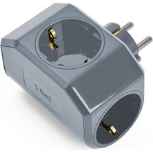 Viko Yonca Plus Gri Üçlü Topraklı Priz Çarpma Karşıtı