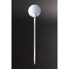 Delixa Alüminyum Yuvarlak Pizza Çevirme Küreği 28 cm - Isıya Dayanıklı Fırın Küreği - 80 cm Alüminyum Saplı