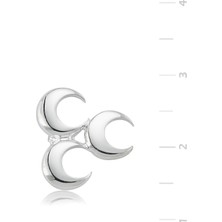 Inure Jewelry Inure Jewelry Gümüş Üç Hilal Rozet