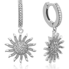 Arts Magazin ​Gümüş Güneş Sallantılı Küpe