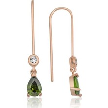 Inure Jewelry Inure Jewelry Gümüş Yeşil Damla Küpe