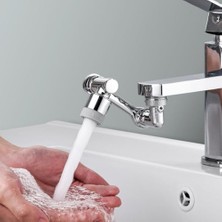 1080 Derece Dönebilen Robotik Kol Musluk Başlığı, Krom Kaplama, Modern, Lavabo Uzatma Aparatı