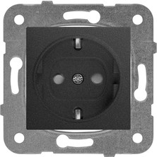 Viko Novella Füme Toprakli Priz Çarpma Karşıtı Çocuk Korumalı Mekanizma+Düğme Kapak Çabuk Bağlanti Çarpma Karşıtı Çocuk Korumalı