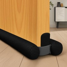 Çift Taraflı Kapı Altı Izolasyon Süngeri, Kapı Altı Rüzgar Önleyici, Ayarlanabilir, Soğuk Geçirmez, Toz Geçirmez, Eşik Altlığı, Kapı Contası, (Siyah)