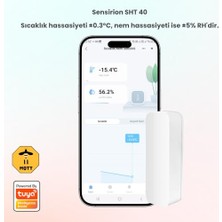 Zigbee Pilli Sıcaklık ve Nem Sensörü ( Tuya - Smartlife, ZIGBEE2MQTT Uyumlu )