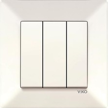 Viko Meridian Krem Üçlü Anahtar