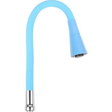 Kyrotech Esnek Silikon Musluk Başlığı – Kıvrılabilir ve Oynar Başlıklı, Beyaz Renkli Musluk Uzatma Aparatı | Mutfak ve Banyo Bataryaları Için Ayarlanabilir Su Yönlendirici 52 cm Mavi