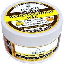 Terlans Doğal Ahşap Cilası Üstün Koruma 250 ml + Mikrofiber Bez Natural Wood Polishing Wax