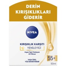 Delixa Kırışıklık Karşıtı + Yenileyici Yüz Bakım Kremi Yaş 55+ (50 Ml)