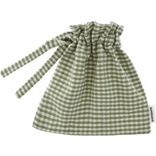 Delixa Pötikareli Çevre Dostu Bez ,keten Düzenleyici , Kesesi,makyaj Çantası,mini Cüzdan (Açık Yeşil)