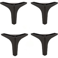 4 Adet Sedef Lüks Mobilya Kanepe Sehpa Tv Ünitesi Koltuk Ayağı 14 cm Siyah Ayak