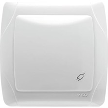 Viko Carmen Beyaz Kapaklı Topraklı Priz Çarpma Karşıtı