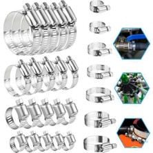 Dmax 10 Adet Metal Ayarlanabilir Hortum Kelepçesi Seti – Solucan Dişli Boru Kelepçesi, Su Borusu, Tesisat, Otomotiv, Mekanik ve Ev Kullanımı Için Uygun