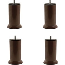 Mobilya Kanepe Baza Koltuk Çekyat Yükseltme Ayağı Kalın Diş M10 Kahverengi Plastik 10 cm 4 Adet