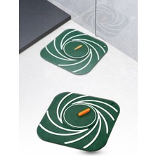 Omilife Yeşil Silikon Gider Kapağı Delikli Koku Önleyici Lavabo Süzgeci Banyo Mutfak Gider Matı