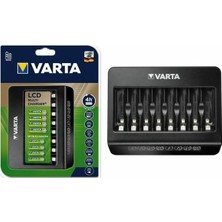 Delixa Pil Şarj Cihazı, Şarj Edilebilir /aaa Için Pil Şarj Cihazı, 8 Aküye Kadar, LCD Multi Charger+, Yuval