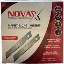 Maket Bıçağı Yedeği, 18MM Genişlik, 0.5mm Kalınlık, Karbon Çelik, 10 Adet, 3 Bileme Açılı