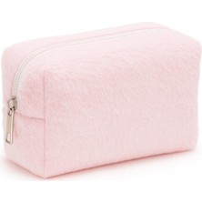 Delixa Peluş Yumuşacık Makyaj Çantası - Organizeri (Pembe)