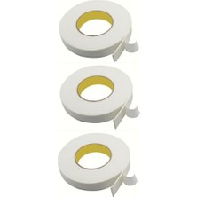 3 Adet Çift Taraflı Yapıştırma Köpük Bantı -Tablo Asmak Şerit LED Montaj Yapıştırıcı Bandı (16MM x 1,5 Mt)