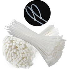 3,6X200 mm Plastik Kablo Bağı Beyaz | Naylon 6.6 | 50 mm Sıkma Çapı | 18 kg Mukavemet | Yerli Üretim | 100 Adet