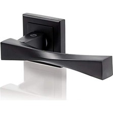 Yale Verona Serisi 35-ZR-8X8-A001-KT-56-11, Rozetli Oda Tipi Kolu, Siyah Mat Kaplama, Parçalar Dahildir