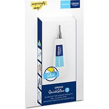 Grohe Quickglue Set S, Banyo Ürünleri Yapıştırıcı, 1 Yapıştırıcı Tüp ve Temizleme Mendili, Fayans, Mermer, Taş, Cam, Beton, Ahşap, Plastik ve Metal Üzerinde Uygulanabilir, 41247000