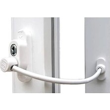 3 Adet Penkid Çelik Halatlı Pvc Pencere Çocuk Emniyet Kilidi Beyaz