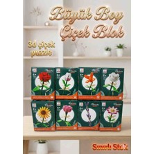 Kobe Büyük Boy Lüks Çiçek Blok 🌺 LEGO Bricks Benzer Çiçek Blok 3D Puzzle Yapım Kiti - Kutulu & Hediye Seçeneği