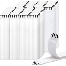 Kendinden Yapışkanlı Cırt Cırt Bant, Beyaz, 4 Çift, Güçlü Yapışma Özellikli (Beyaz, Büyük Boy 93MM)