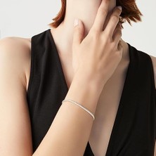 Delixa Unisex Bileklik Italyan Halat Yılan Charm Takılabilir Erkek Kadın Bileklik (Gümüş, 3,5mm)