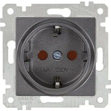 Mutlusan Topraklı Priz Çocuk Korumalı Rita Antrasit